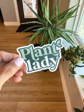 💃 2/$5 Green 'Plant Lady' Vinyl Sticker